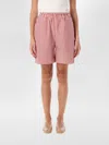 By Malene Birger Siona Striped Organic Cotton Poplin Shorts In Red