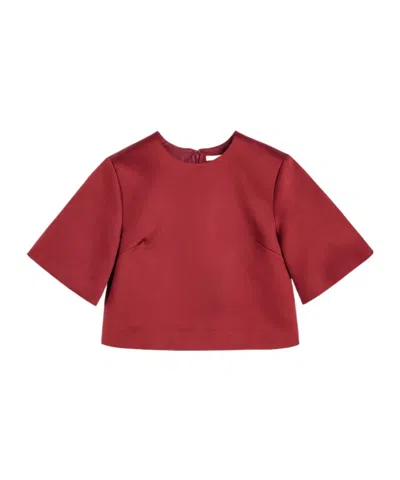 By Malene Birger Short-sleeve Top In Burgundy