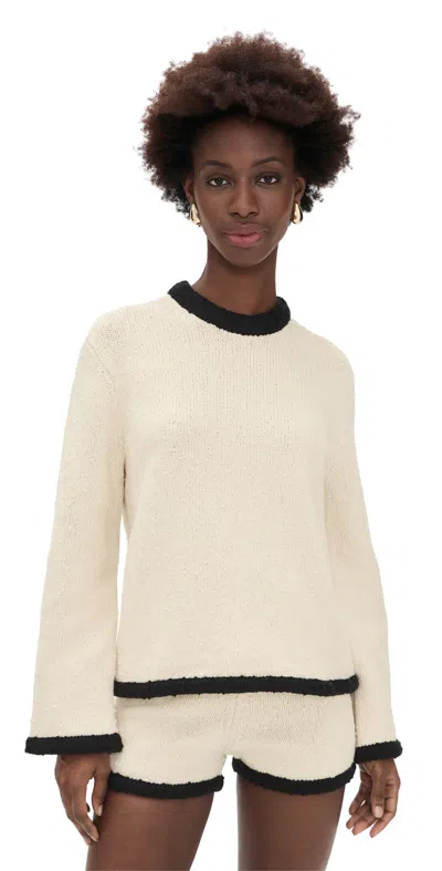 By Malene Birger Siena Sweater Black White Color Block In Neutral