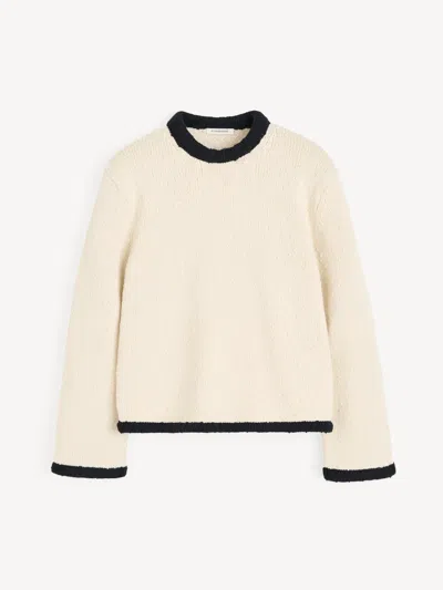 By Malene Birger Siena Sweater Black White Color Block In Neutral