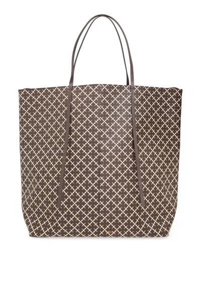 By Malene Birger Abigail Printed Tote Bag In Brown
