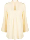 By Malene Birger Silk Bell-sleeves Blouse In Gelb