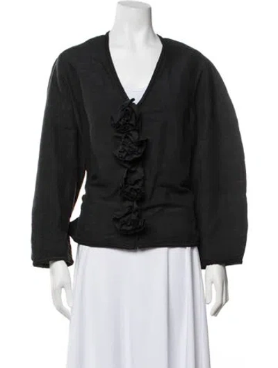 Pre-owned By Malene Birger Silk Jacket In Black