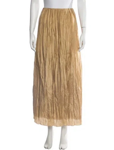 Pre-owned By Malene Birger Silk Long Skirt In Neutrals