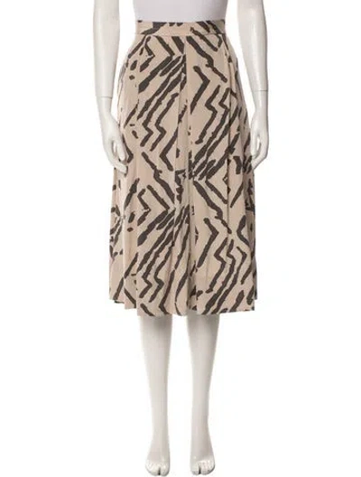 Pre-owned By Malene Birger Silk Midi Length Skirt In Multi