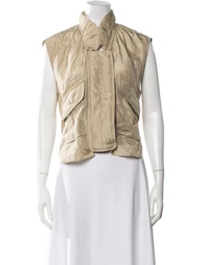 Pre-owned By Malene Birger Silk Sleeveless Top In Neutrals