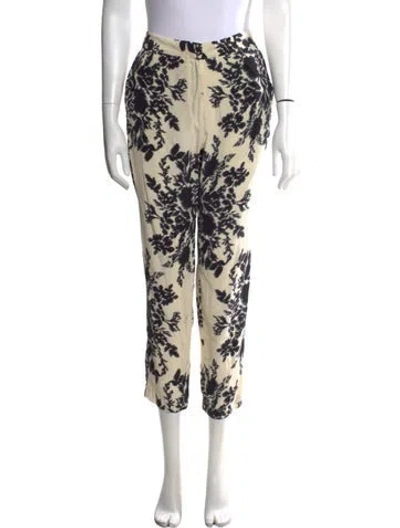Pre-owned By Malene Birger Silk Straight Leg Pants In Neutral