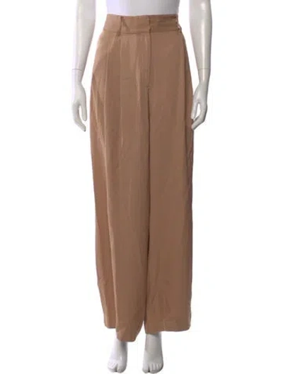Pre-owned By Malene Birger Silk Wide Leg Pants In Pink