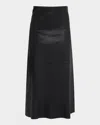 By Malene Birger Simoas Lambskin Leather Midi Skirt