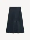 By Malene Birger Simoas Leather Skirt In Blue