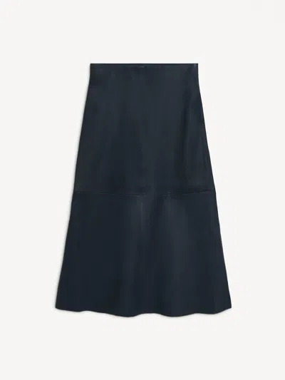 By Malene Birger Simoas Leather Skirt In Blue