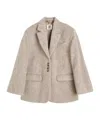 By Malene Birger Button-fastening Textured Jacket In Neutral