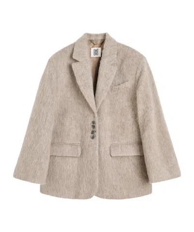 BY MALENE BIRGER BUTTON-FASTENING TEXTURED JACKET