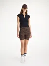 By Malene Birger Siola Atheletic Shorts In Dark Mahogany