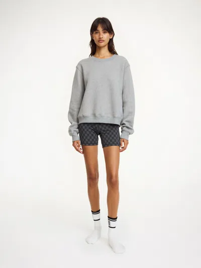 By Malene Birger Siola Atheletic Shorts In Monogram Black & Grey