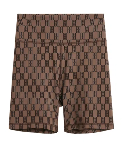 By Malene Birger Siola Monogram-print Cycling Shorts In Brown