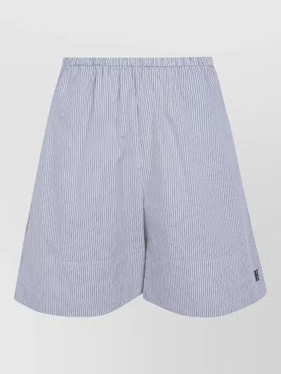 By Malene Birger Siona Lounge Shorts Relaxed Fit Stripes In Blue