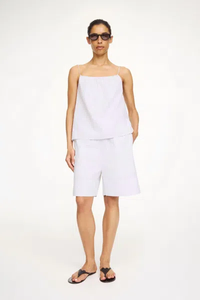 By Malene Birger Siona Organic Cotton Shorts In Black/white Small Stripe