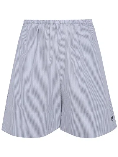 By Malene Birger Siona Lounge Shorts Relaxed Fit Stripes In Blue
