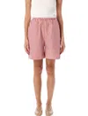 By Malene Birger Siona Shorts In Red White Stripes