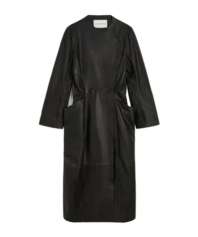 By Malene Birger Sirrena Leather Coat In Black