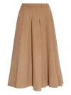 By Malene Birger Pleated Midi Skirt In Brown