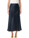 By Malene Birger Satin Midi Skirt In Blue