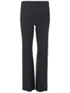 By Malene Birger Sleek Fitted Wide-leg Pants In Luxurious Lamb Leather In Black