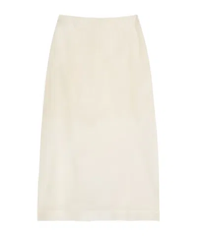 By Malene Birger Slit Midi Skirt In White