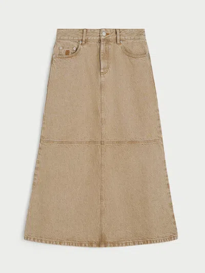 By Malene Birger Solene Denim Skirt In Brown