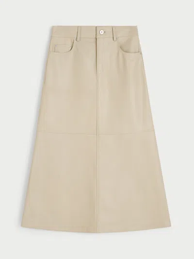 By Malene Birger Solene Organic Cotton Denim Skirt In Neutral