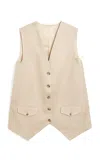 By Malene Birger Sophine Wool-blend Vest In Nude