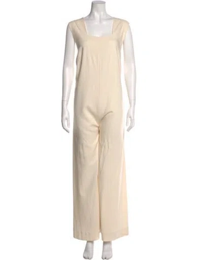 Pre-owned By Malene Birger Square Neckline Jumpsuit In Neutral