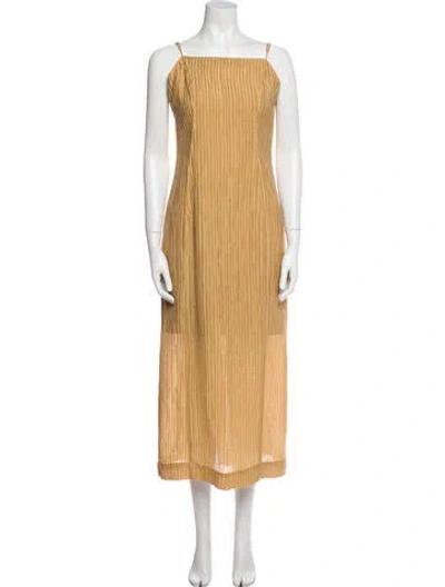Pre-owned By Malene Birger Square Neckline Long Dress W/ Tags In Multi