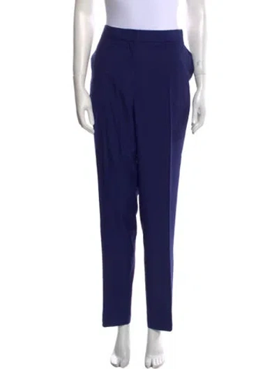 Pre-owned By Malene Birger Straight Leg Pants In Blue