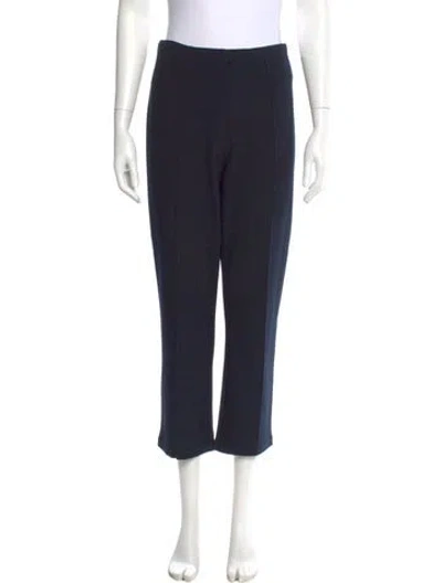 Pre-owned By Malene Birger Straight Leg Pants In Blue