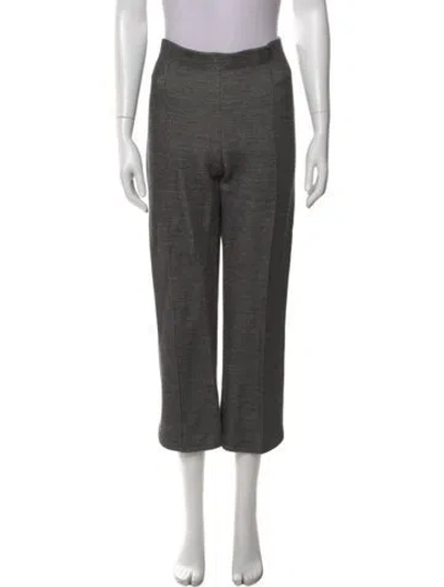 Pre-owned By Malene Birger Straight Leg Pants In Gray