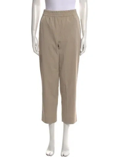 Pre-owned By Malene Birger Straight Leg Pants In Neutral