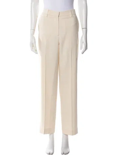 Pre-owned By Malene Birger Straight Leg Pants In Neutral