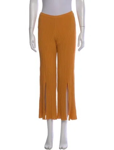 Pre-owned By Malene Birger Straight Leg Pants In Neutral