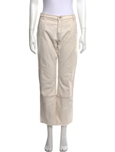 Pre-owned By Malene Birger Straight Leg Pants In Neutral