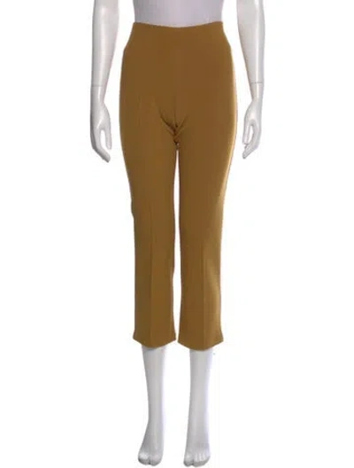 Pre-owned By Malene Birger Straight Leg Pants In Yellow