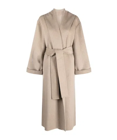 By Malene Birger Strap-up Coat In Brown