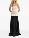 By Malene Birger Strapless Maxi Dress Ruched Detail In Black