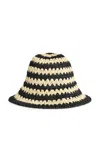 By Malene Birger Strawie Hat In Black,white