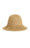 By Malene Birger Strawie Paper Bucket Hat In Neutral