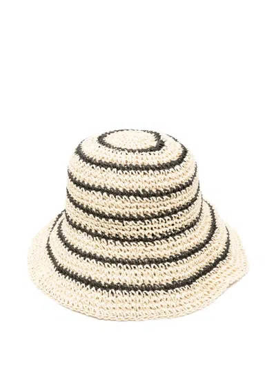 By Malene Birger Striped Sun Hat In Neutral