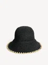 By Malene Birger Strawilla Paper Hat In Black