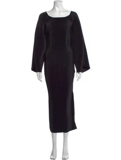 Pre-owned By Malene Birger Striped Dress In Black