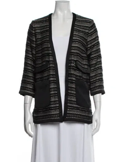 Pre-owned By Malene Birger Striped Jacket In Black